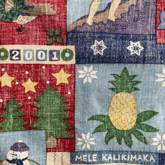 Reyn Spooner Mele Kalikimaka Hawaiian Shirt 2001 Limited Issue Half Button Large - Picture 15 of 15